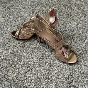 Kelly & Katie Metallic Strappy Heels